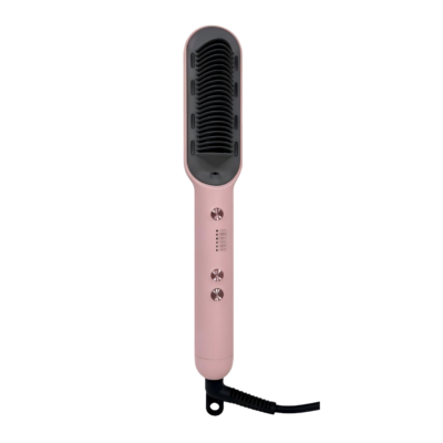 2-in-1 Negative Ion Hot Brush (Straightener & Curling)