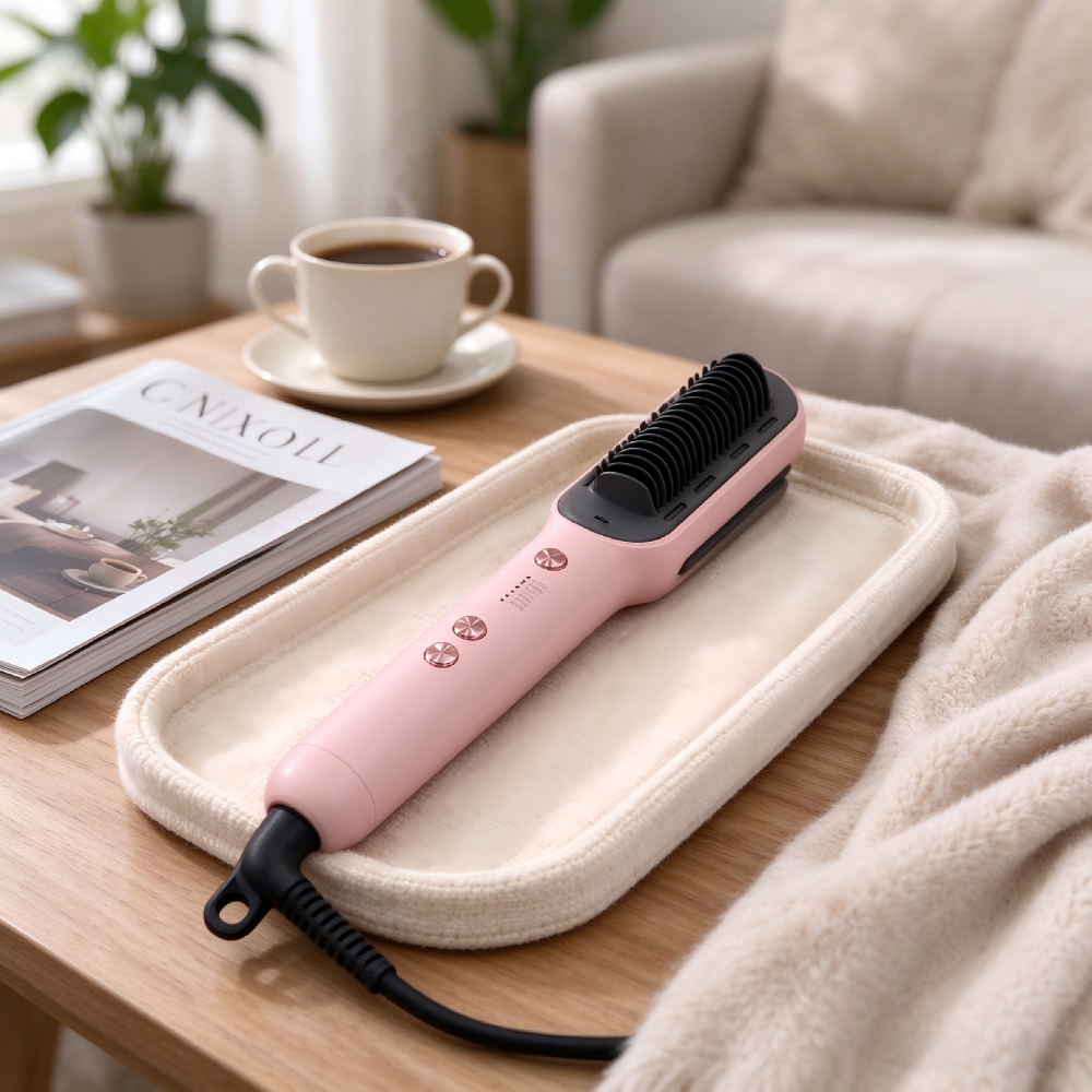 2-in-1 Negative Ion Hot Brush (Straightener & Curling) - Image 5
