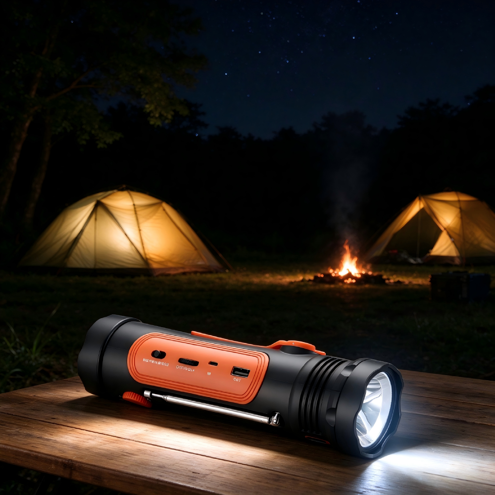 Multi-Function Solar Hand Crank Emergency Torch with Radio & Power Bank - Image 5